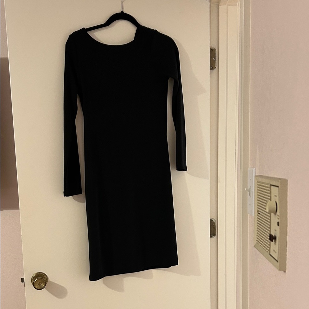 Talbots Elegant Black Long Sleeve Dress